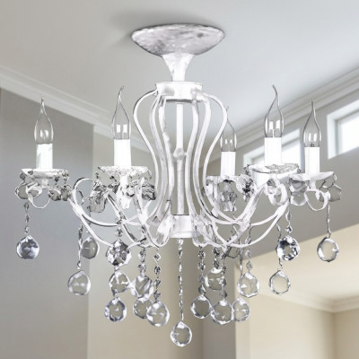 Lüster Kristall Deckenleuchter Kronleuchter Deckenlampe Lampen Weiß