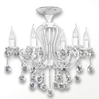 Lüster Kristall Deckenleuchter Kronleuchter Deckenlampe Lampen Weiß