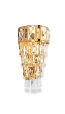 Wandleuchte Wandlampe Wandleuchten Lüster Wand Lampen Kristall Gold