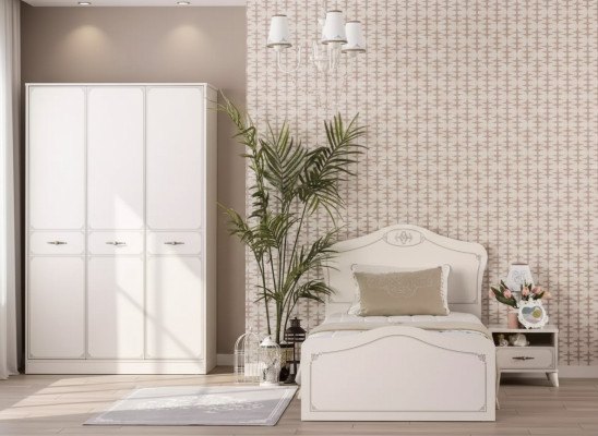 Komplette Jugendbett Funktionsbett Ausziehbares Set 3tlg Holz Weiß