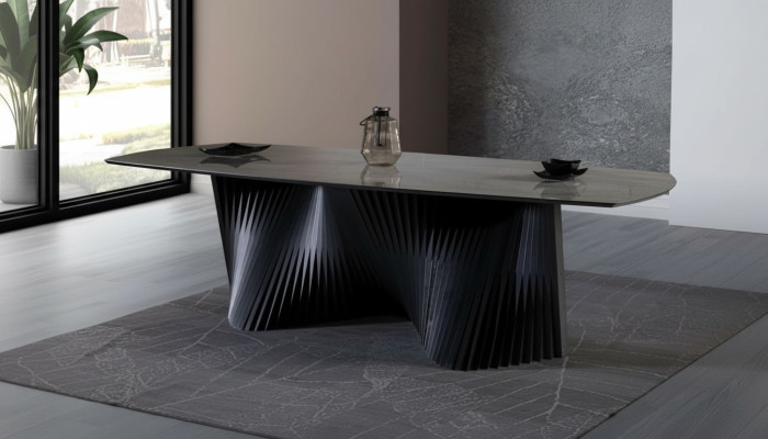 Esszimmertisch Esstisch Küchentisch Esszimmer Holz Schwarz Tisch Luxus