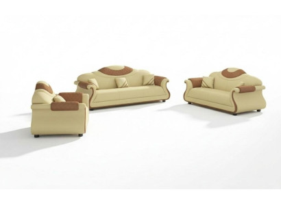 Komplette Couchgarnitur Sofagarnitur 3tlg Sofas Ledersofas Sofa Braun