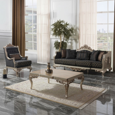 Polstersofa Garnitur Sofagarnitur Dreisitzer Sessel Stoff Sofa Grau Tisch 3tlg