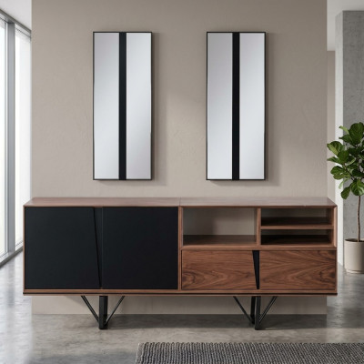 Holzschrank Kommode Sideboard Schrank Anrichte Braun Holz Esszimmer