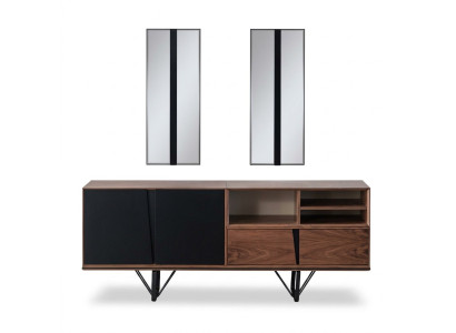 Holzschrank Kommode Sideboard Schrank Anrichte Braun Holz Esszimmer