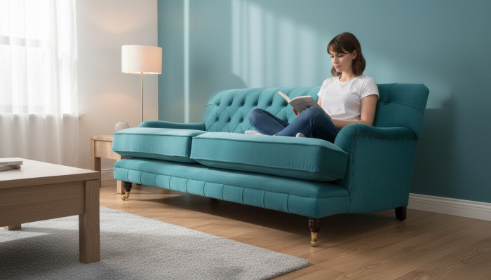 Designer Sofa 3 Sitzer Chesterfield Couch Polster Sitz Dreisitzer Textil