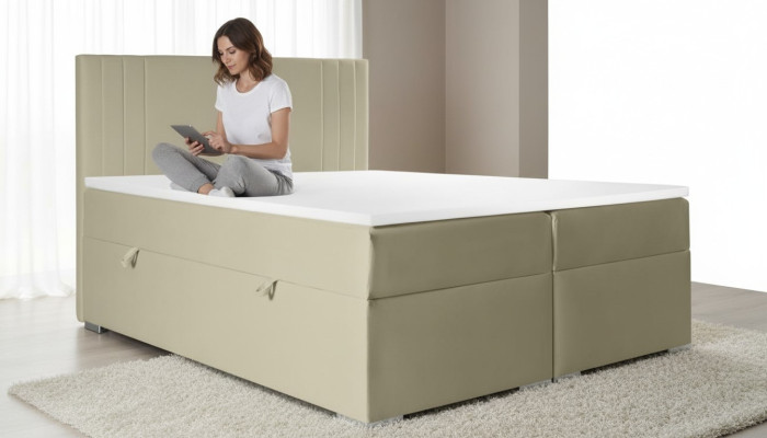 Doppelbett Polster Schlafzimmer Bett Modern Möbel Polsterbett Boxspringbett