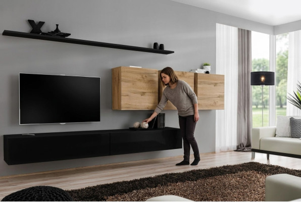Komplett Set 7tlg TV-Ständer Sideboard Wohnzimmermöbel Modern Einrichtung