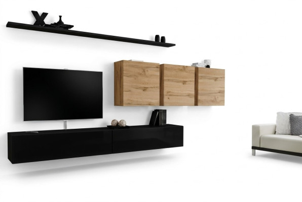 Komplett Set 7tlg TV-Ständer Sideboard Wohnzimmermöbel Modern Einrichtung