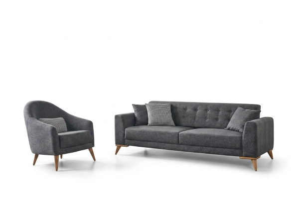 Designer Wohnzimmer set 2tlg. Dreisitzer Sofa Sessel 3+1 Couchen Sofas
