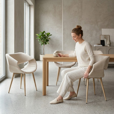 Modern 4x Stühle Polsterstuhl Luxus Sessel Lehnstuhl Esszimmer Wohnzimmer Neu