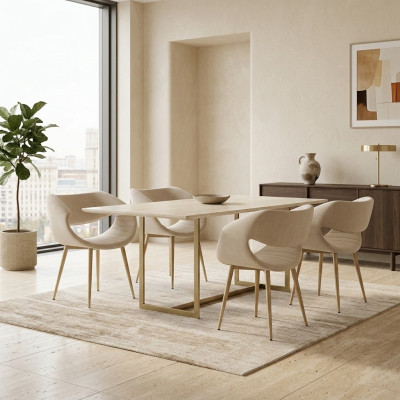 Modern 4x Stühle Polsterstuhl Luxus Sessel Lehnstuhl Esszimmer Wohnzimmer Neu