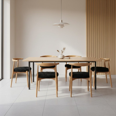 Modern Esszimmer Holz 4x Stühle Braun Ohne Armlehne Design gepolsterter Stuhl