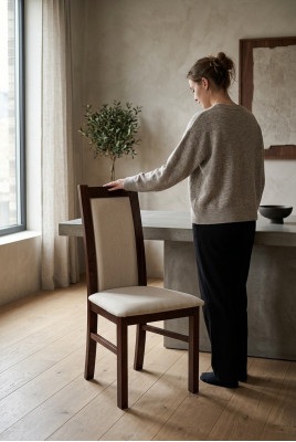 Stuhl 1 Sitzer Esszimmer Holz Sessel Design Luxus Klassische Lehnstühle