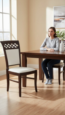 Stuhl Wohnzimmer Esszimmer Polsterstuhl ohne Armlehne Luxus Sessel Neu