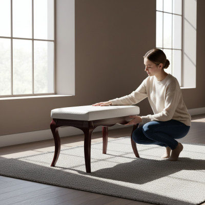 Hocker Designer Luxus Polster Bank Sitz Relax Antik Stil Schlafzimmer Neu