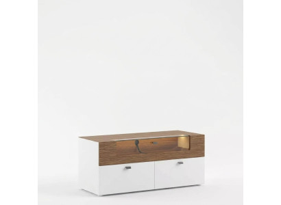 Wohnwand TV Ständer weiß RTV Lowboard Vitrine Holz Modern Wohnzimmer