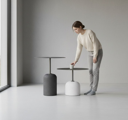 Schwarz weiße Couchtisch Garnitur Luxus 2x Runde Designer Beistelltische Tisch