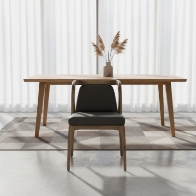 Luxus Stuhl für Esszimmer Lehnstuhl Polster Stühle Holz Echtholz Möbel