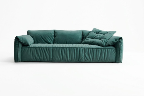 Designer Blaues Sofa 3-Sitzer Couch Wohnzimmer Sitz Möbel Textil Sofas