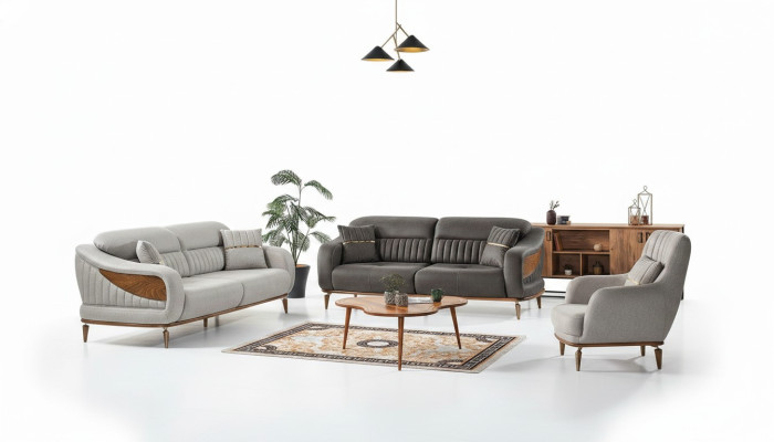 Sofagarnitur 3+3+1 Sitzer Modern Relax Sessel Modern Stil 3tlg Luxus Wohnzimmer Neu