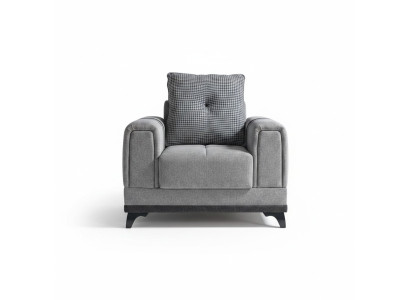 Design Sitzer Luxus Sessel Relax Textil Grau Sessel Lounge Club Moderner Luxus