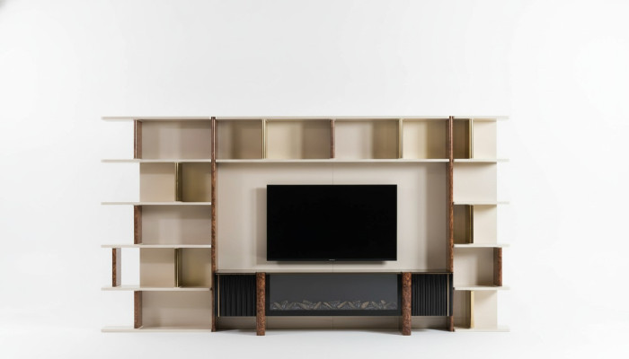 Wohnwände tv Wand Holz Modern Stil Regal Wohnzimmer Möbel Schrank rtv Ständer