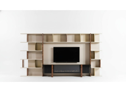 Wohnwände tv Wand Holz Modern Stil Regal Wohnzimmer Möbel Schrank rtv Ständer