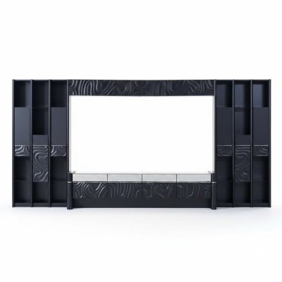 Wohnwänd TV Wand Holz Modern Stil Regal Wohnzimmer Möbel Schrank rtv tv Ständer