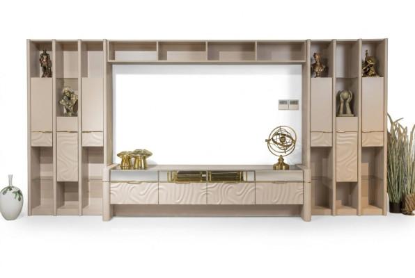 Wohnwand Designer Wohnzimmermöbel Wandschrank Wand Regal Wohnwände