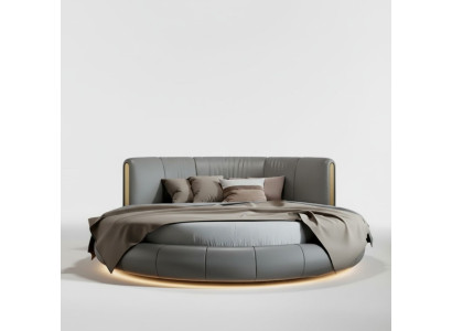 Säng i modern grå-beige design exklusivt för sovrum