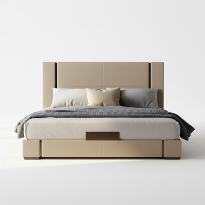 Säng modern lyx i beige