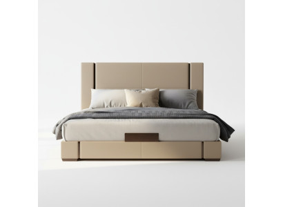Säng modern lyx i beige