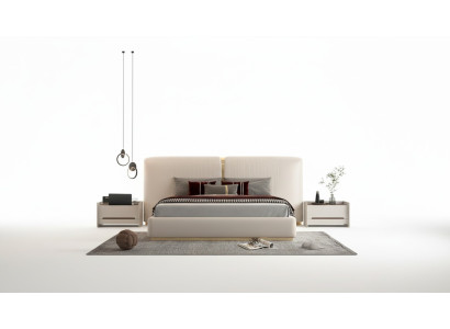 Säng med elegant huvudgavel