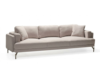 Beige bänk för tre personer med modern design