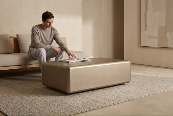 Elegant beige kaffebord