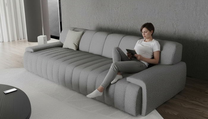 Modern och elegant bänk, komfort i varje detalj