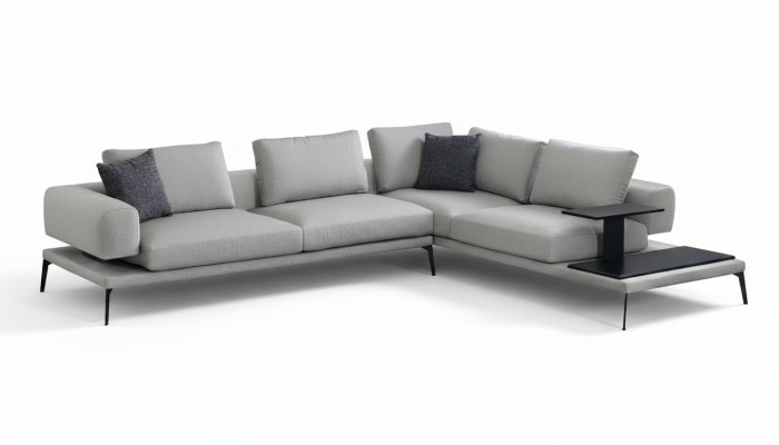 Hörnsoffa för vardagsrum, minimalistisk design, maximal komfort