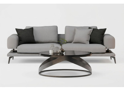 Modern soffa med tre platser, mjuk, bekväm, idealisk