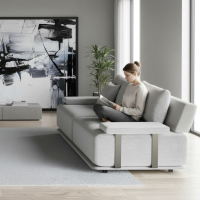 Estetisk 3-sitssoffa med designfokus