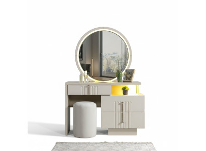 Elegant sminkbord med spegel