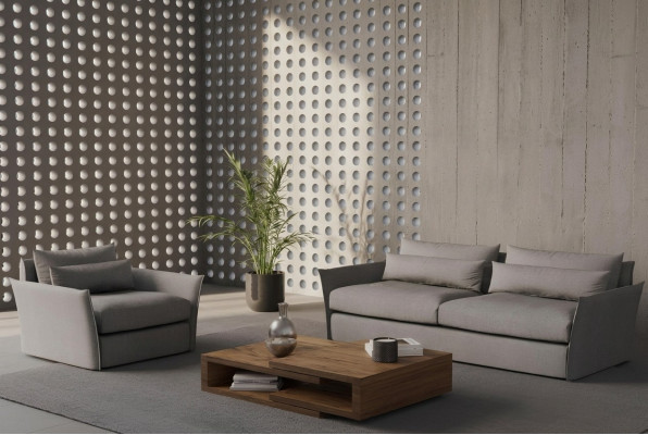 Modern soffa med fåtölj för vardagsrummet