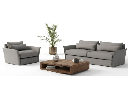Modern soffa med fåtölj för vardagsrummet