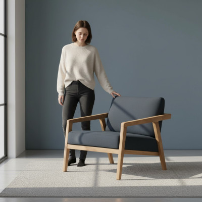 Elegant och minimalistisk stol. Bekväm. Modern.