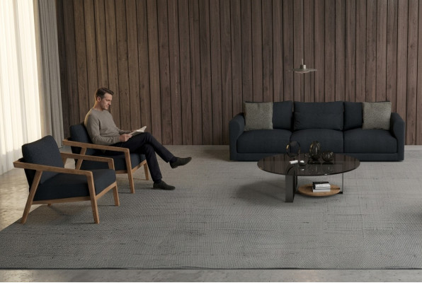 Soffa med tre platser med bekväma och estetiska chaise longues - för daglig användning