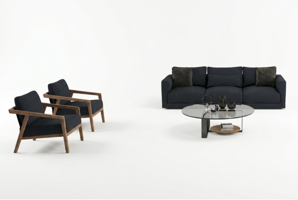 Soffa med tre platser med bekväma och estetiska chaise longues - för daglig användning