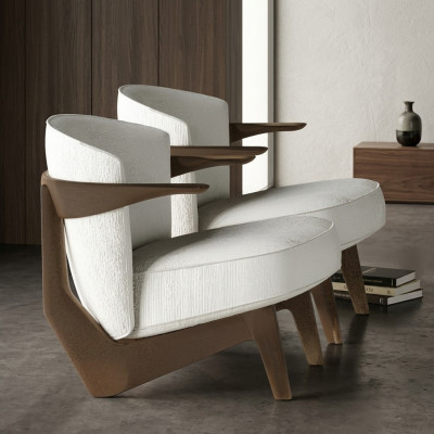 Modern designstol Lusso, mjuk, utan överdriven dekoration