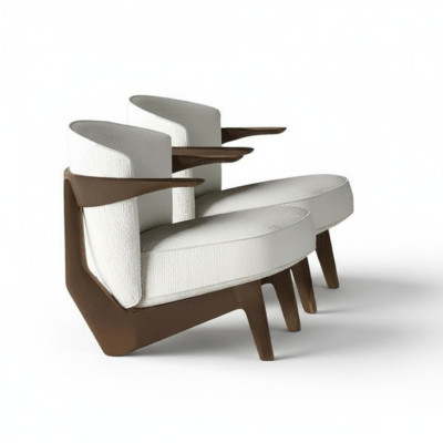 Modern designstol Lusso, mjuk, utan överdriven dekoration