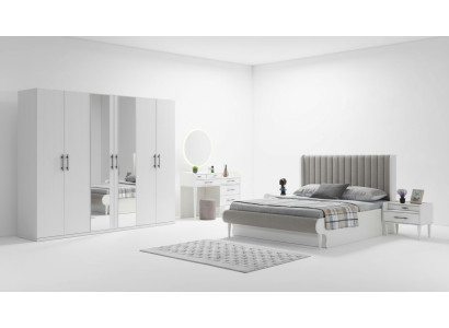 Sängmöbelset Koko 6 delar modern säng garderob nattduksbord