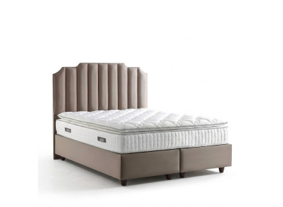 Säng elegant med modern tygmadrass